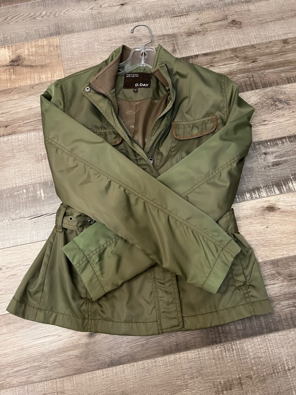 Lightweight women’s olive green utility/military style jacket sz S - Picture 12 of 14